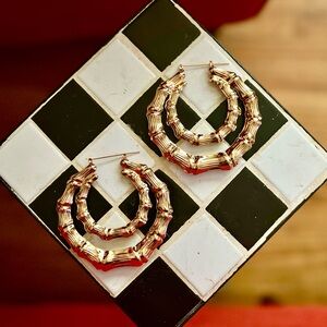 80’s-style Double Bamboo Earrings